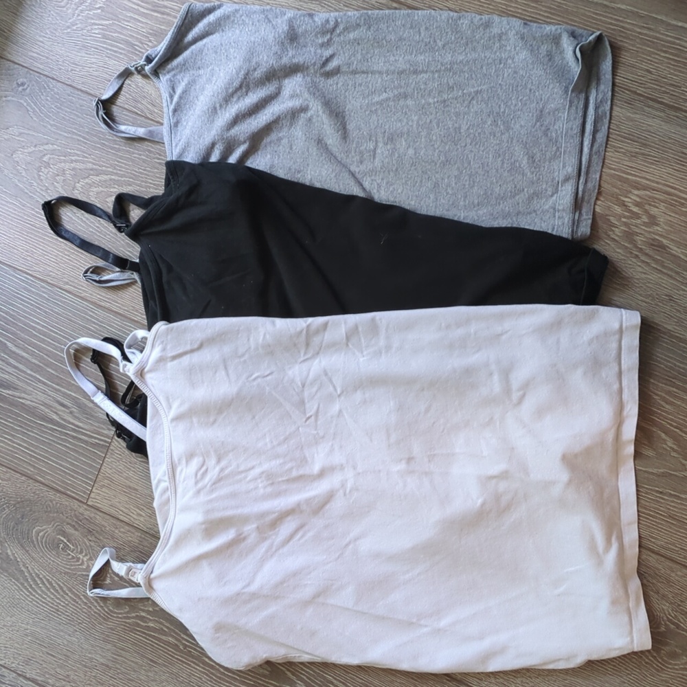 Set of 3 neutral nursing tanks